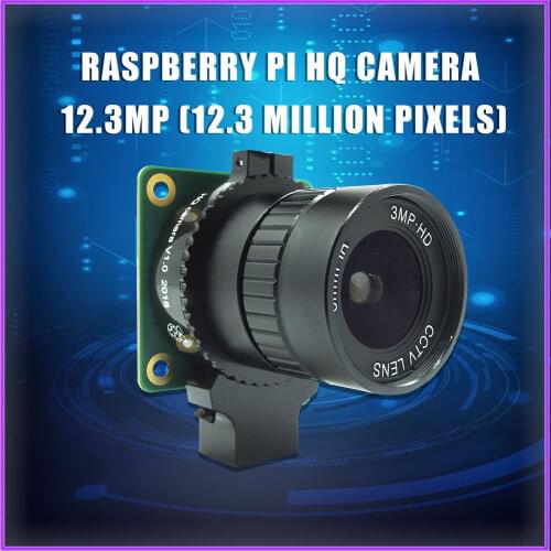 Raspberry Pi High Quality Camera Module 12.3 Megapixel Sony IMX477 Sensor Adjustable Focus 6mm CS 16mm C-mount Lens for 4B/3B