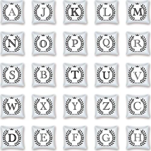 Letter Pillow Cover Decorative Cushion Covers English Alphabet Pillow Cases For Soft Home Bed Decor Polyester Kussenhoes