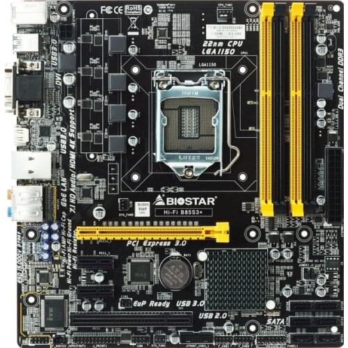 Full new,BIOSTAR Hi-Fi B85S3+ 1150 B85 Motherboard Support 4590 E3-1231 V3