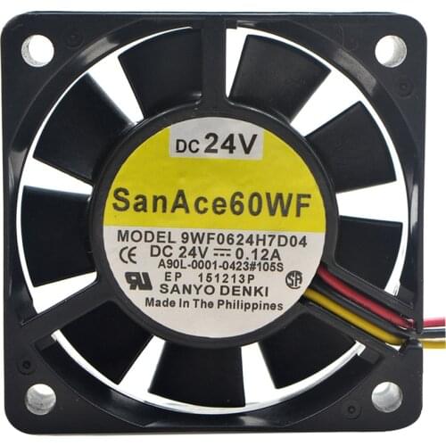 Sanyo 9WF0624H7D04 6CM 6015 24V 0.12A FANUC CNC machine tool dedicated fan