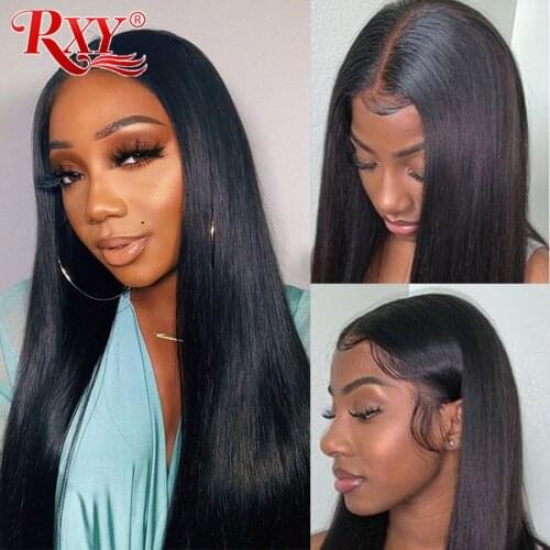 RXY Bone Straight Human Hair Wig Remy 13X4 250 Density Lace Front Human Hair Wigs For Women Human Hair Brazilian Hair Wigs