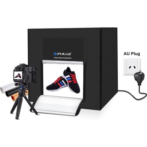 PULUZ 40/60/80cm Portable Photo Studio Lighting Mini Softbox Lightbox Folding Light Box Photography Backdrop Shooting Tent Kit