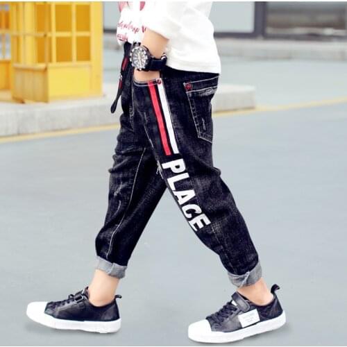 Retail 2020 new autumn winter thickened pants big boys jeans kids stylish trousers pencil pants roupas infantis menina leggings