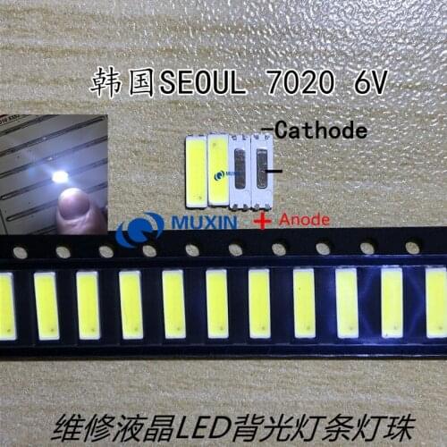 SEOUL LED Backlight TV LED 7020 LED Backlight High Power 1W 6V 98LM Cool white For LED LCD TV Backlight Application 1000pcs