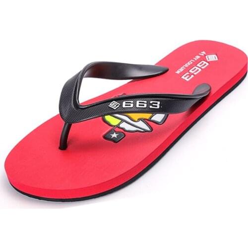 Fashion Mens Flip Flops Seaside Non-Slip Deodorant Summer Wear-Resistant Breathable Sandals Trend Outdoor Beach Outer Slippers