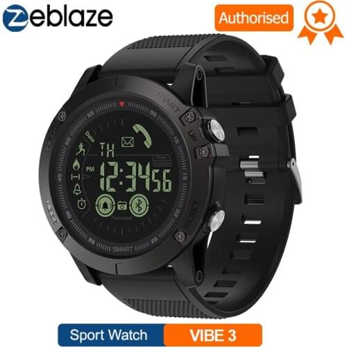 New Zeblaze VIBE 3 Flagship Rugged Smart watch 33-month Standby Time 24h All-Weather Monitoring Smart Watch For IOS And Android