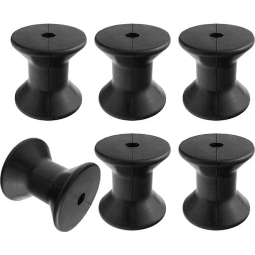 6 Pcs Bow Roller Assembly Black- Replacement Parts And Accessories For Ski Boat