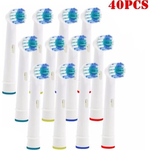 2020 New 40 Pcs/set Toothbrush Heads Replacement SB-17A Soft Bristle POM 4 Colors for Oral Hygiene B 3D Fast Shipping