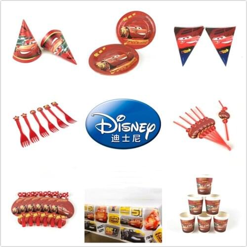 Cars Disney Kids Birthday Party Decoration Balloon High Quality Cups Plates Baby Shower Disposable Tableware Supplies