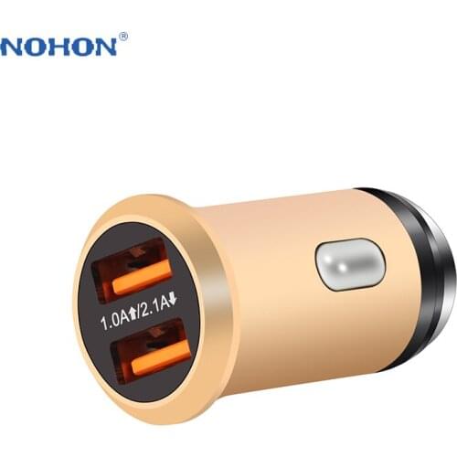 Nohon Universal USB Car Charger For Samsung iPhone 6 7 8 Plus X XS MAX Xiaomi Huawei LG Mobile Phone fast mini adapter Dual Port