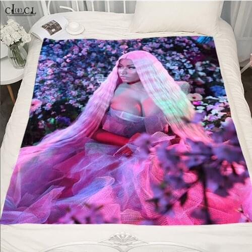 Nicki Minaj Throws Blankets 3D Print Thicken Double Layer Child Adult Quilt Sofa Travel Teens Women Men Casual Student Blanket