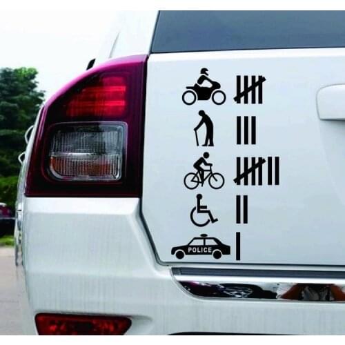 Funny Hit Accident Count Vinyl Sticker Decal JDM Humour Joke Prank Window Sticker 22x12cm