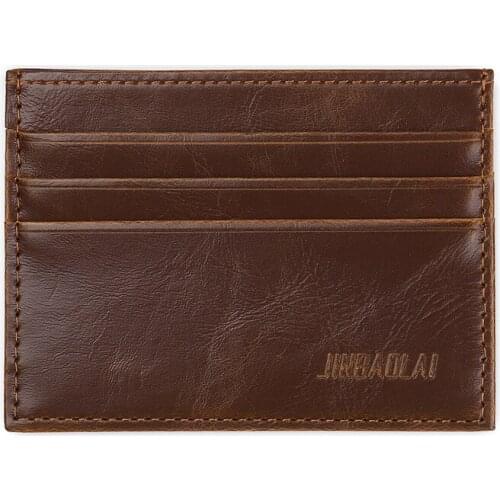 Vintage New Retro Texture Mini ID Holders Business Credit Card Holder Quality 5 Colors PU Leather Slims Bank Cases Purse Wallet