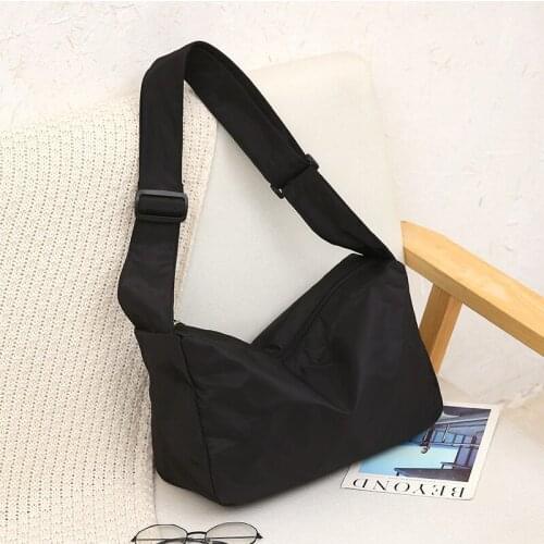 Women Fashion Solid Color Zipper Waterproof Nylon Shoulder Bag Female Crossbody Bag Ladies Bolsa Waterproof Travel Messenger Bag