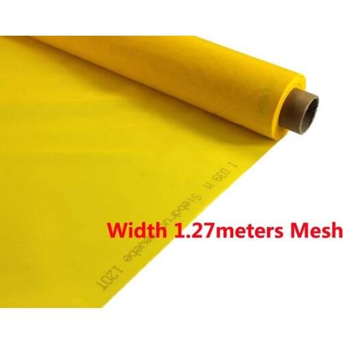 1.27meters 300 Mesh (120T) Screen Printing Fabric Mesh Silk Screen Press Printing Yellow