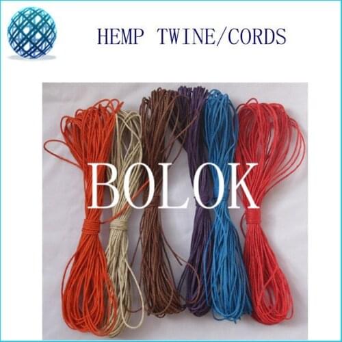 12 color 200pcs/lot 1mm waxed and colored hemp cords (10m/bundle)(total 2000m) by free shipping
