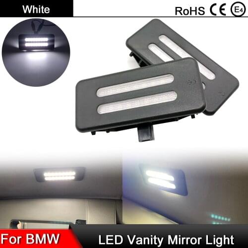 2Pcs For BMW E90 X1 E84 X5 E70 X6 E71 E72 E91 E92 X3 F25 E60 E61 LED Interior Sun Visor Vanity Mirror Lamp Reading Lights