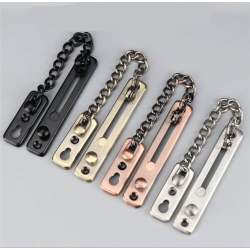 2PCS 304 Stainless Steel Security Door Chain Lock Home Hotel Anti-theft Door Chain Door Latch Door Lock Hardware Safety chain