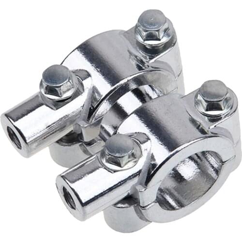 2pcs Silver Motorcycle Universal Handlebar 8mm Mirror Mount Adapter
