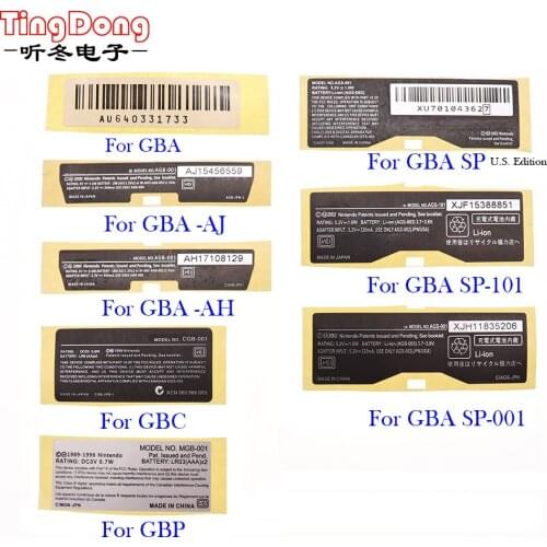 20pcs New Lables Stickers Replacement for Gameboy Advance/ SP/ Color for GBA/ GBA SP/ GBC Game Console
