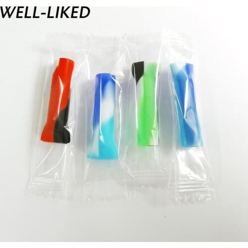 5 PCS Color Random Smoking Silicone Reusable Filter Tips Flat /Round Mouth Tips Silicone Cigarette Holder Mouth Tips Wholesale