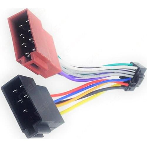 1pc Wire Harness Adaptor Car Stereo Radio ISO Standard Connector Adapter 16 Pin Plug Used to transfer JVC audio plugs to EU