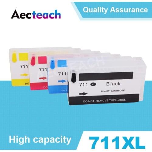 Aecteach 711 XL Printer Ink cartridge for HP Designjet T120 24 T120 610 T520 24 T520 Printer