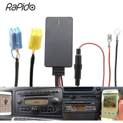 Car Bluetooth-compatible Module Cable AUX Adapter for Smart Fortwo 450 451 Roadster Grundig Radio CD 6 8 Pins MINI ISO Plug