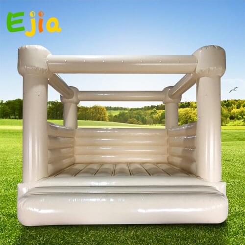 White/Custom PVC Inflatable Jumper Bouncer Castle /Jumping Bed/Bouncy House With Air Blower For Inside Outdoor Party Wedding