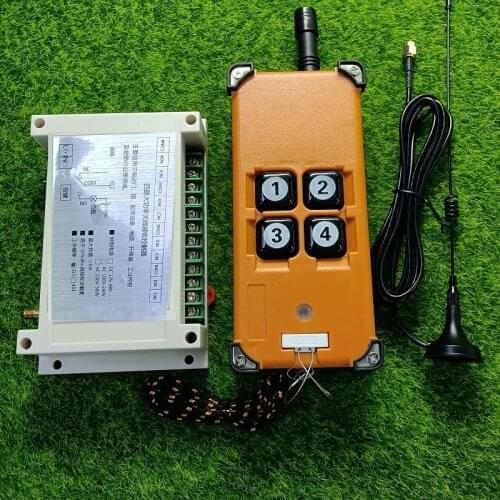 3000m Industrial AC110V 220V 380V 4CH RF Wireless Remote Control Overhead travelling crane System Receiver Suckers antenna