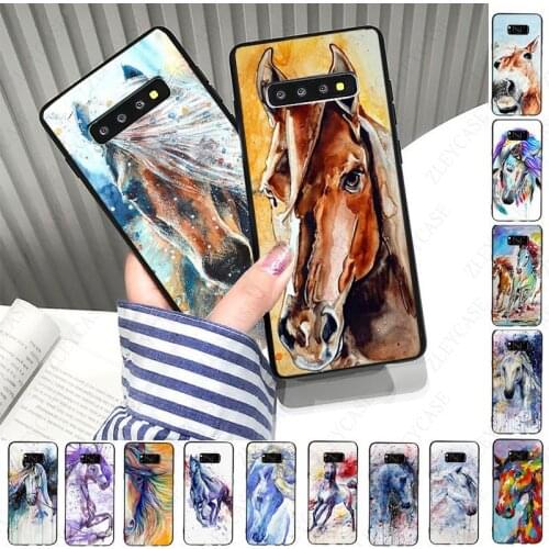 Watercolor horse Phone Cover For samsung galaxy s10 s20fe s9 s30 s20ultra s21plus note8 note9 note10plus note20 ultra Coque