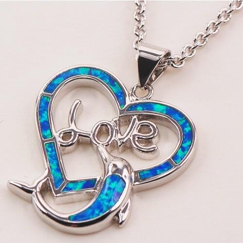 Blue Fire Opal 925 Sterling Silver Fashion Jewelry Pendant P140