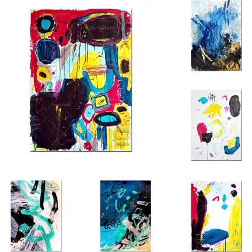 Watercolor art wall art print poster abstract living room bedroom interior decoration canvas painting frameless