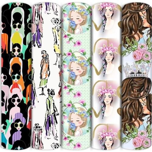 Little Girls Mom Print Polyester Cotton Fabric PatchworkTissue Sewing Quilting Needlework DIY Handmade,1Yc18646