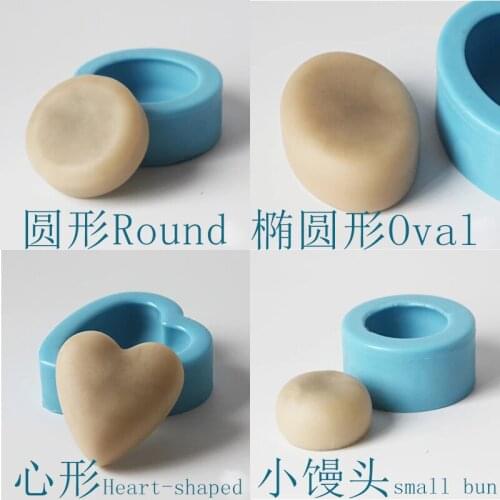 Small Bun Heart-shaped Round Oval Shape Childrens Soap Molds Silicone Soap Mold Mini Soap Mould DIY Craft Handmade Silicone