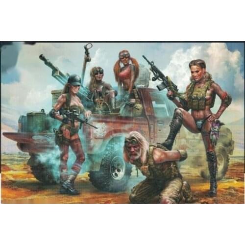 1/35 Scale Die-cast Resin Soldier Model Desert Battle Series Unpainted