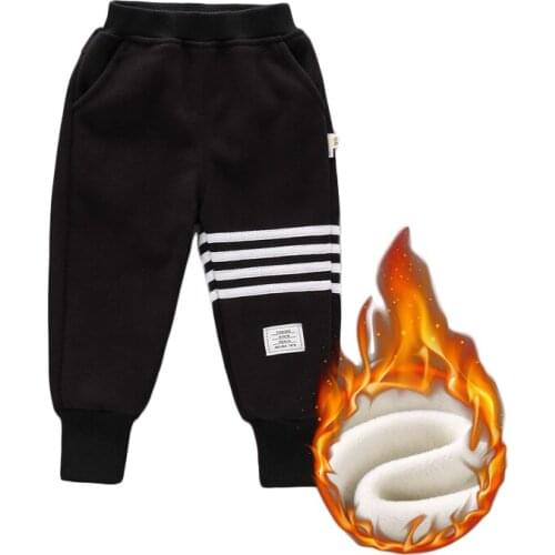 Fashion Girls Pants Warm Winter New Baby Long Trousers Thicken Lantern Fleece Girls Pants Clothing Children Warm Boys Pants 2-6Y