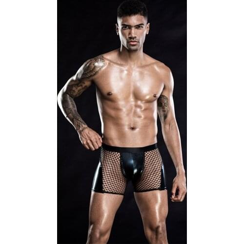 Male Underware Sexy Male Mesh Underwear Breathable High Waist Black Mesh Mens Briefs Fashion Mens Underpants Exotic Mesh Boxer