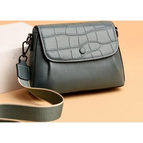 Genuine Leather Real Cowhide 2021 New Women Leisure Fashion Bag Womens Messenger Bag Shoulder Bag Cross Bag Womens Handbag