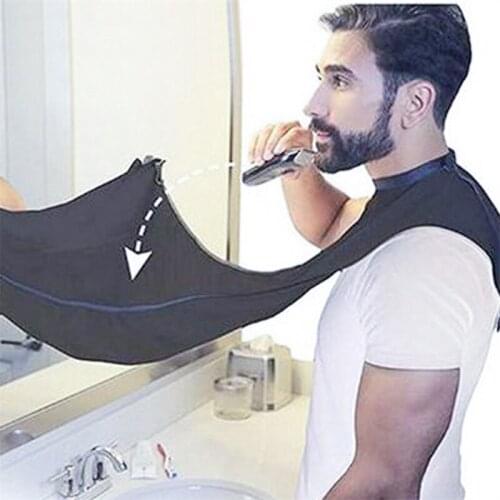 Unisex Facial Hair Beard Shave Haircut Shaver Apron Reusable Hairdressing Cape Catcher Hair Trimming Barber Accessories