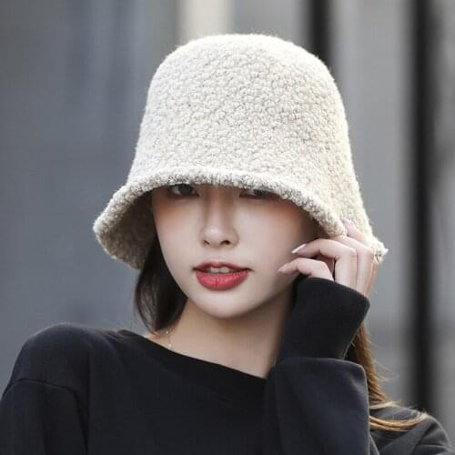 BeeHouse autumn and winter knitted bucket hat cap gorro mujer gorro invierno zimowa dziewczynka kapelusz damski czapka damska
