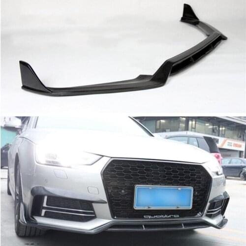 Carbon Fiber Front Lip Spoiler For Audi A4 Sline S4 B9 2017 2018 2019 High Quality Bumper Diffuser Auto Accessories