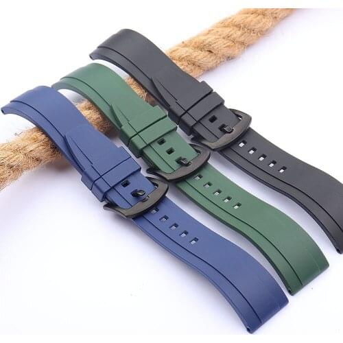 4 Color Watchband 22mm20mmFluoro Rubber Watchband Sport Diving Waterproof Watchband Replace for O-Mega Rox S-Eiko C-iTizen