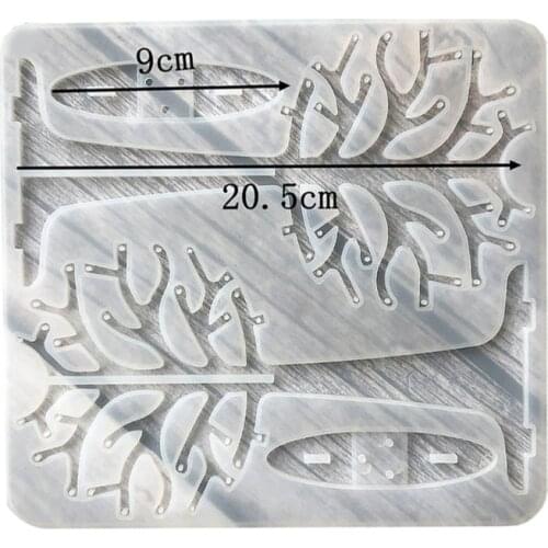 U2JF Christmas Tree Earrings Display Shelf Epoxy Resin Mold Pendant Necklace Showing Stand Rack Decorations Silicone Mould