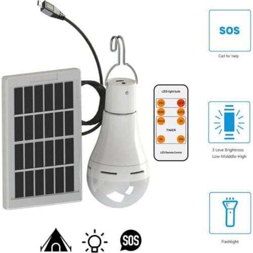 Outdoor Portable LED Solar Lamp Charged Solar Energy Light Panel Powered Emergency Bulb For Garden Camping Tent Fishing Cocina