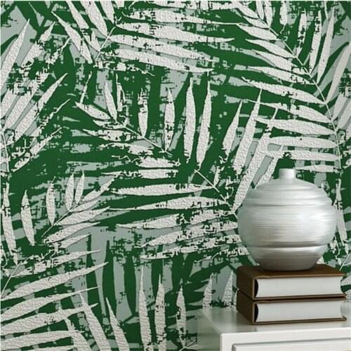 Wellyu Southeast Asian style wallpaper Nordic banana leaf large leaves 3d living room bedroom TV background wallpaper