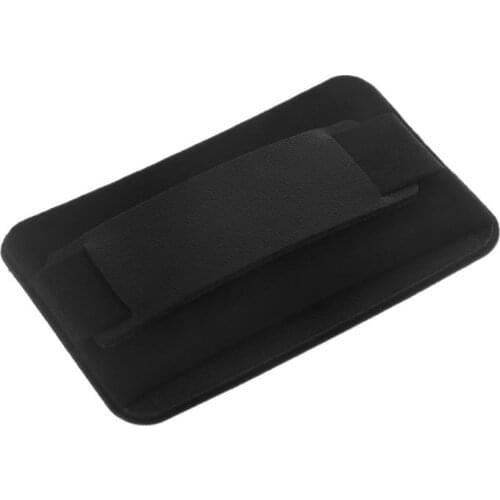 Y166 Lycra Leather Adhesive Sticker Back Cover Card Case Pouch Stand Holder For Cell Phone