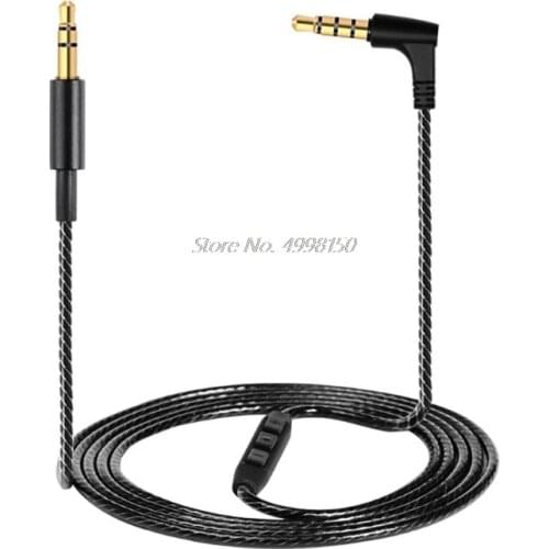 1.5m Braid 3.5mm to 2.5mm 3.5mm Jack Audio AUX Cable Cord With Mic Volume Control for Headphone Speaker Mobile Phone Tablet