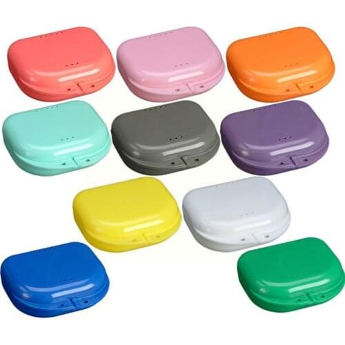 1 Pcs Denture Organizer Cleaning False Teeth Container Tooth Whitening Tray Dental Retainer Box Color Random Orthodontic St Y6W3