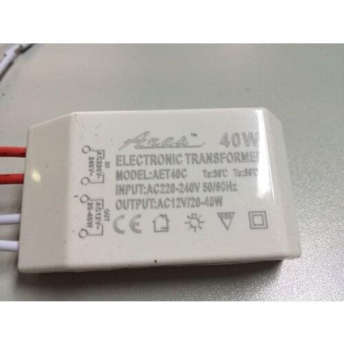 10pcs/lot 40W Halogen Light LED Driver Electronic Transformer for G4 / G5.3/ MR16 / MR11 halogen bulbs